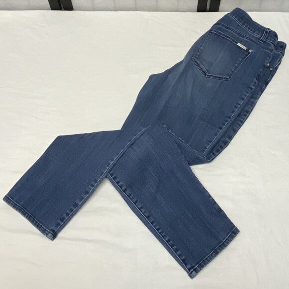 Chico’s So Slimming Girlfriend Ankle Jeans 6 Medium Wash Denim Slim Leg Hi Rise - Picture 10 of 14